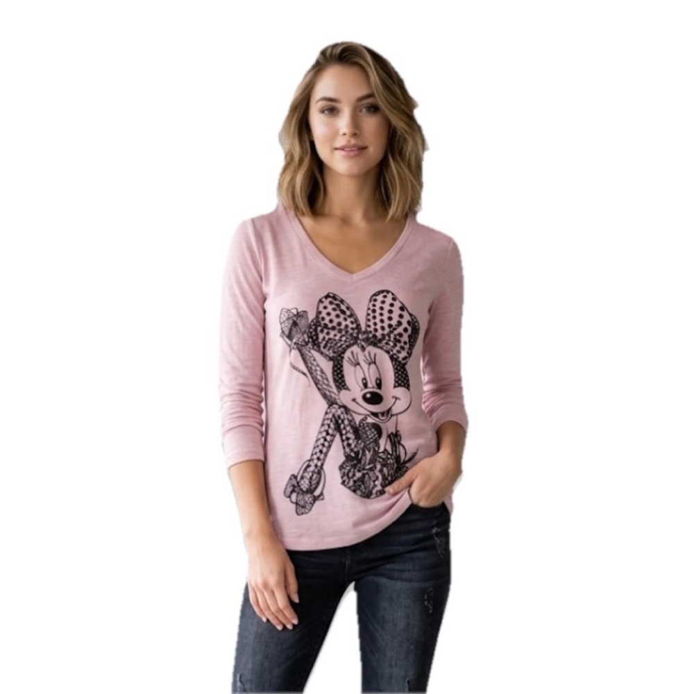 Lauren Moshi Minnie Mouse Women’s Pink Sweater Size Medium